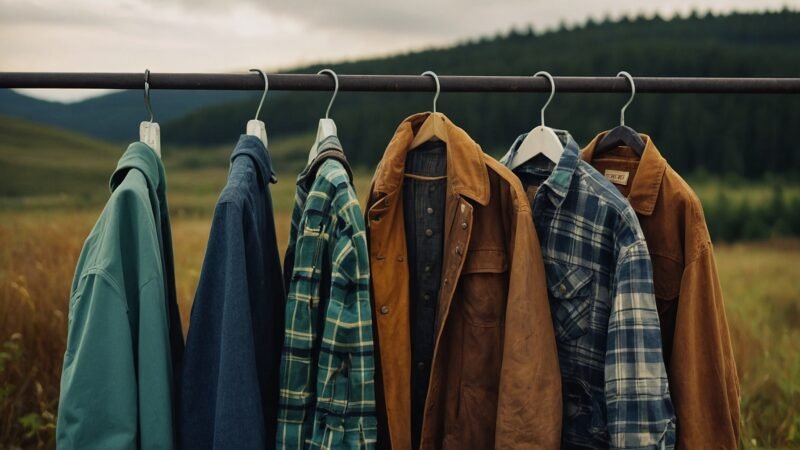 Default Vintage Outdoor Apparel On Hangers 0