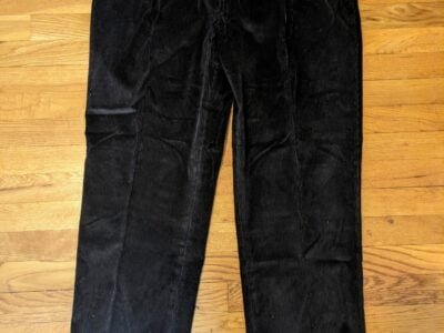 Nautica Wide-Wale Corduroy Pants: Timeless Texture, Never Worn, Black 40x30