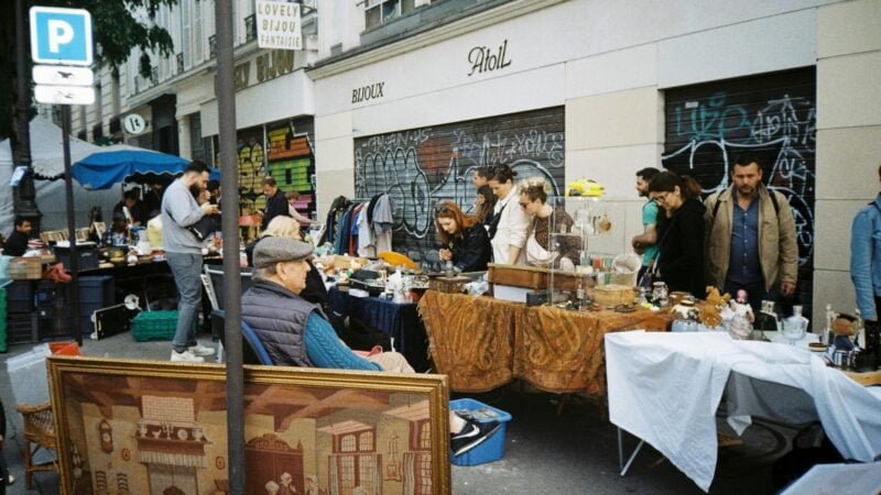 people at the flea market